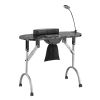 VEVOR Portable Manicure Table, Foldable Nail Table with Electric Dust Collector, Moveable Nail Tech Desk & 4 Wheels, 3 Dust Bags, Bendable LED Lamp