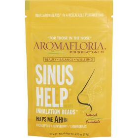 SINUS HELP by Aromafloria INHALATION BEADS 0.42 OZ BLEND OF EUCALYPTUS, PEPPERMINT, LEMONGRASS