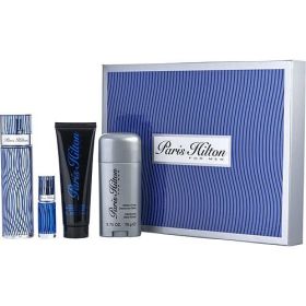 PARIS HILTON MAN by Paris Hilton EDT SPRAY 3.4 OZ & HAIR AND BODY WASH 3 OZ & DEODORANT STICK ALCOHOL FREE 2.75 OZ & EDT SPRAY 0.34 OZ MINI