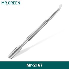MR.GREEN Cuticle Pusher Double Ended Nail Polish Remover Manicure Pusher Tool Nail Dirt Cleaner Stainless Steel Dead Skin Pusher