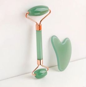 Gua Sha Board 2PCS Massage Stone for Facial Body Skincare Roller Scraping Massager Natural Resin Facial Lifting Scraper Neck Anti Wrinkle Massage