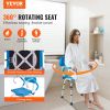 VEVOR Swivel Shower Chair 360 Degree, Adjustable Shower Seat with Pivoting Arms & Padded Bath Seat for Inside Shower or Tub
